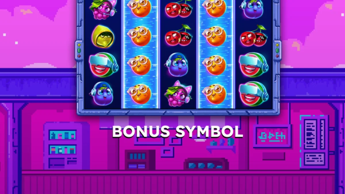 Frooty Troupe – Game On! retro arcade fruit slot machine